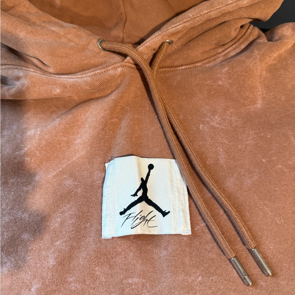 Jordan Flight Hoodie, Mineral Clay + White, Men’s Small - Picture 2 of 5